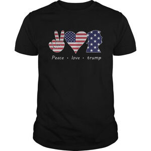 Peace Love  American Flag Independence Day Shirt